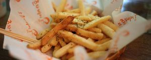 Preview wallpaper french fries, appetizing, greens