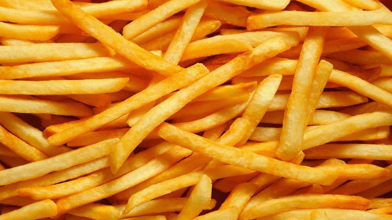 Wallpaper french fries, fried, slices