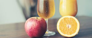 Preview wallpaper fresh, juice, fruit, apple, orange