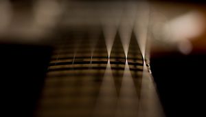 Preview wallpaper fretboard, guitar, glow, glare, macro