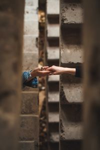 Preview wallpaper friendship, hands, touch, rings, wall
