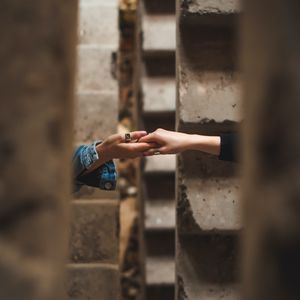 Preview wallpaper friendship, hands, touch, rings, wall