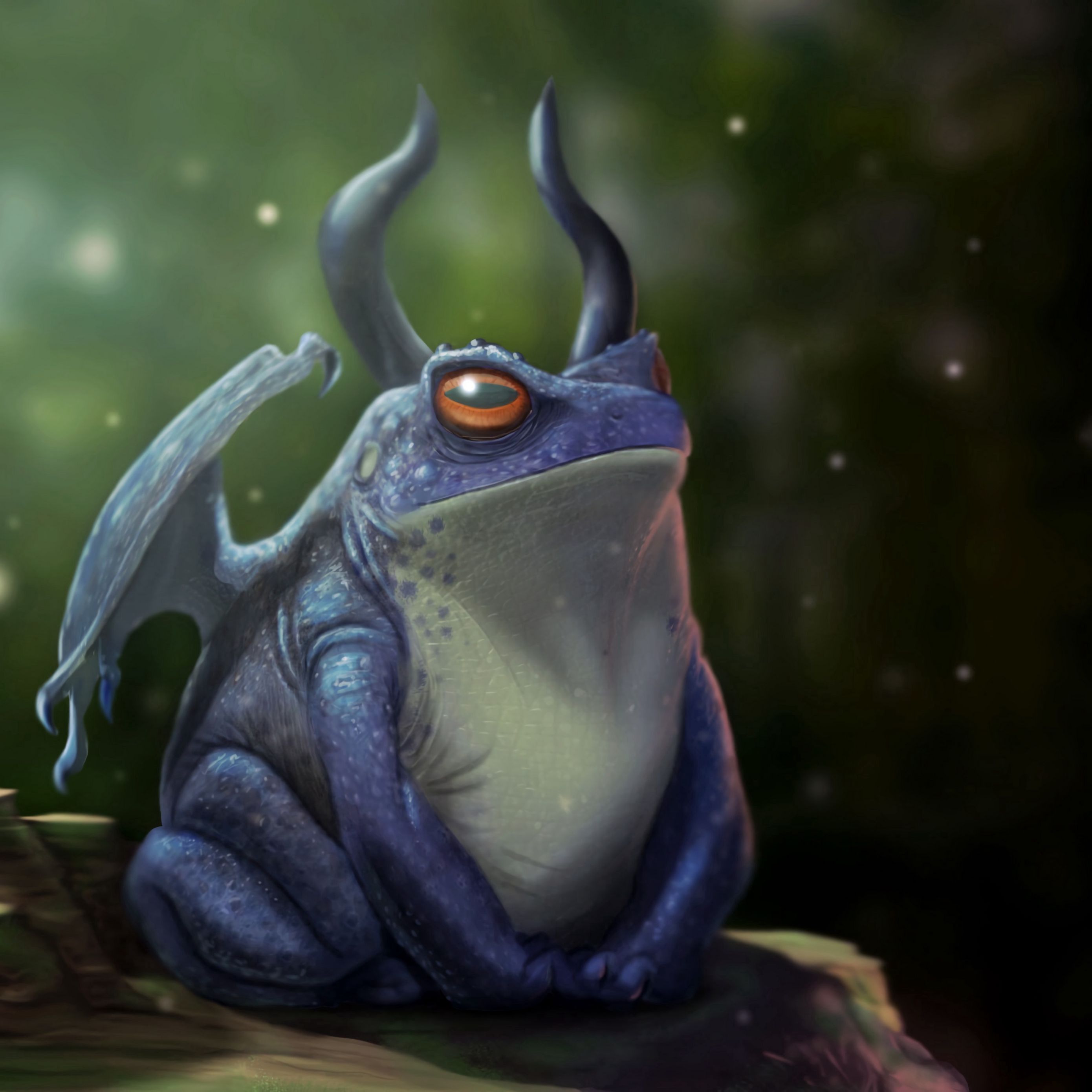 Download wallpaper 2780x2780 frog, dragon, horns, art ipad air, ipad ...