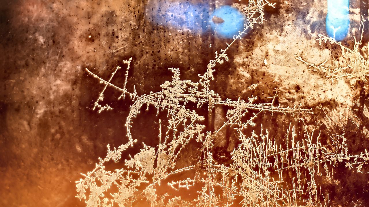 Wallpaper frost, pattern, glass, blur