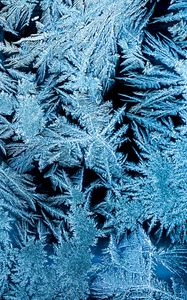 Preview wallpaper frost, pattern, macro, blue