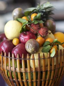 Preview wallpaper fruit, basket, food, appetizing