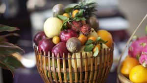 Preview wallpaper fruit, basket, food, appetizing