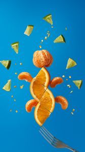 Preview wallpaper fruit, citrus, wedges, fresh, bright