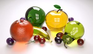 Preview wallpaper fruit, glass, colored, collection