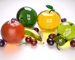 Preview wallpaper fruit, glass, colored, collection