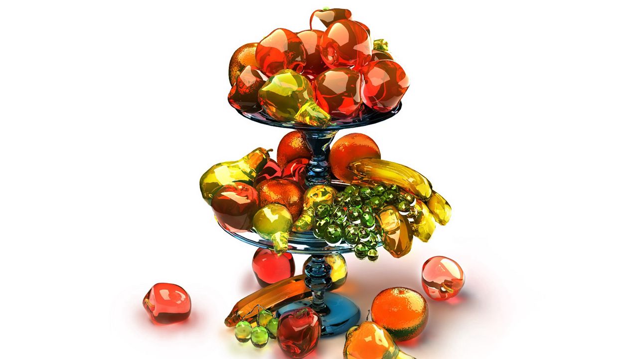 Wallpaper fruit, stand, vase, variety