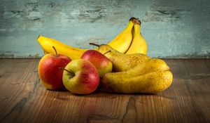 Preview wallpaper fruits, apples, bananas, pears