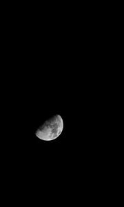 Preview wallpaper full moon, bw, moon, space, sky, night, satellite