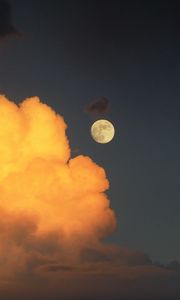 Preview wallpaper full moon, cloud, moon, sky