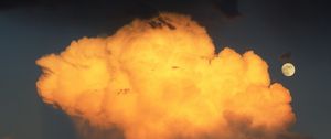Preview wallpaper full moon, cloud, moon, sky