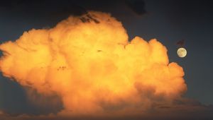 Preview wallpaper full moon, cloud, moon, sky