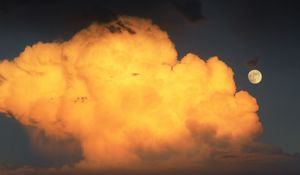 Preview wallpaper full moon, cloud, moon, sky