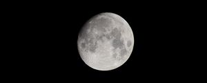 Preview wallpaper full moon, craters, moon, night, darkness