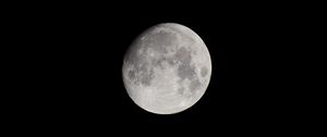 Preview wallpaper full moon, craters, moon, night, darkness