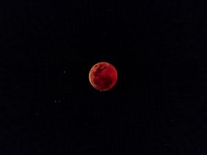 Preview wallpaper full moon, eclipse, red moon, fiery moon
