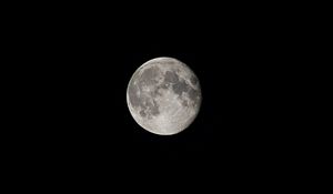 Preview wallpaper full moon, moon, black