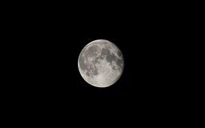 Preview wallpaper full moon, moon, black