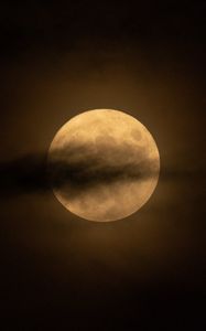 Preview wallpaper full moon, moon, clouds, sky, night, dark