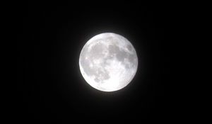 Preview wallpaper full moon, moon, dark, night