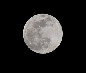 Preview wallpaper full moon, moon, night, craters, dark