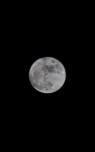 Preview wallpaper full moon, moon, night, sky, black and white, black