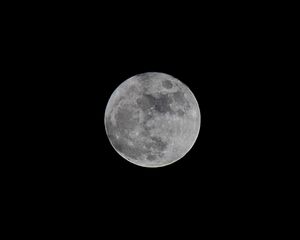 Preview wallpaper full moon, moon, night, sky, black and white, black