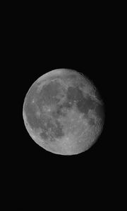 Preview wallpaper full moon, moon, phase, sky, black