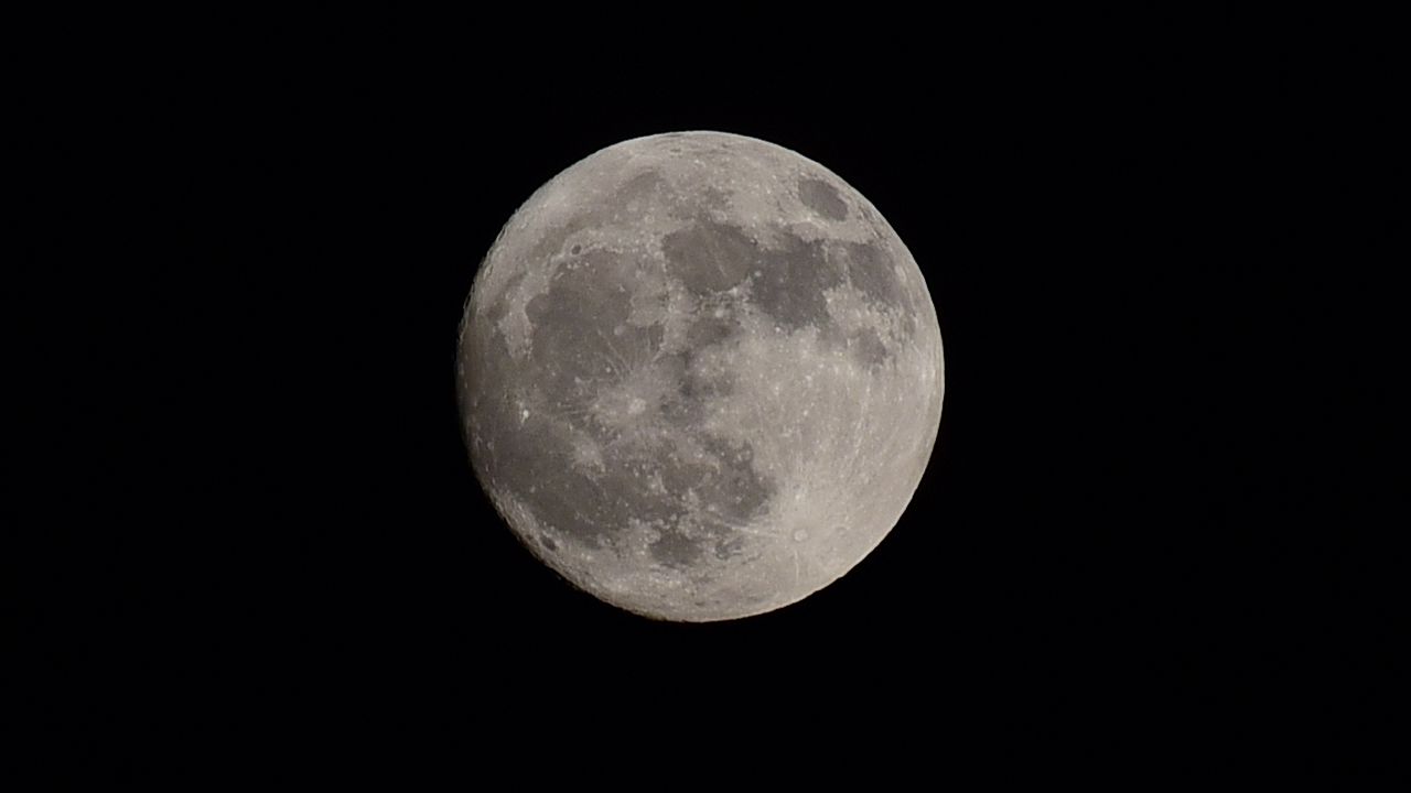 Wallpaper full moon, moon, planet, craters, dark