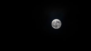 Preview wallpaper full moon, moon, satellite, sky, night, dark, bw