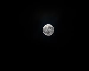 Preview wallpaper full moon, moon, satellite, sky, night, dark, bw