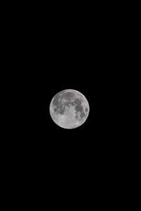 Preview wallpaper full moon, moon, sky, night, bw