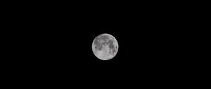 Preview wallpaper full moon, moon, sky, night, bw