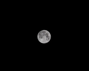 Preview wallpaper full moon, moon, sky, night, bw