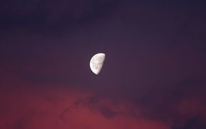 Preview wallpaper full moon, moon, sky, night, pink