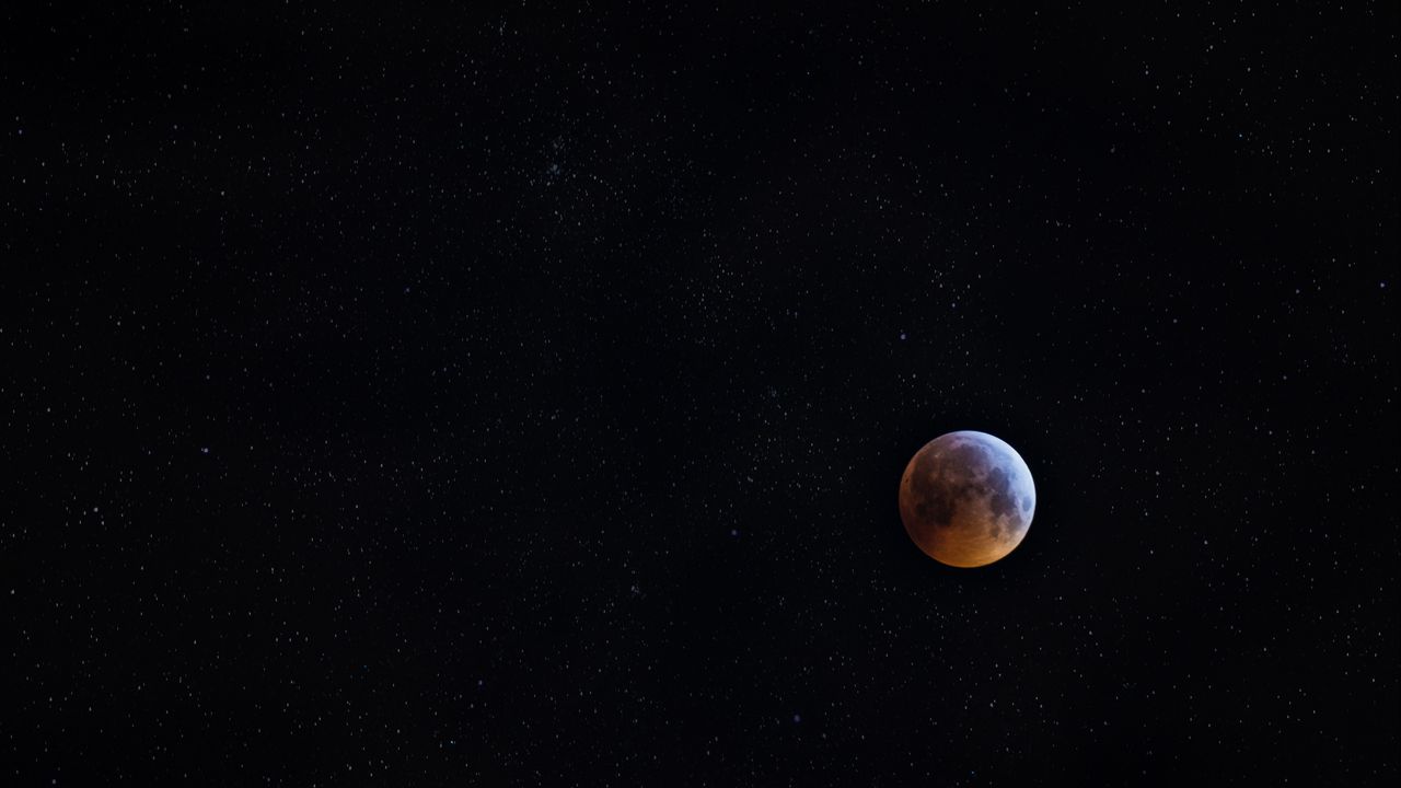Wallpaper full moon, moon, starry sky, satellite, night