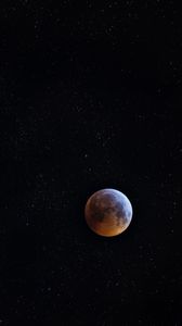 Preview wallpaper full moon, moon, starry sky, satellite, night