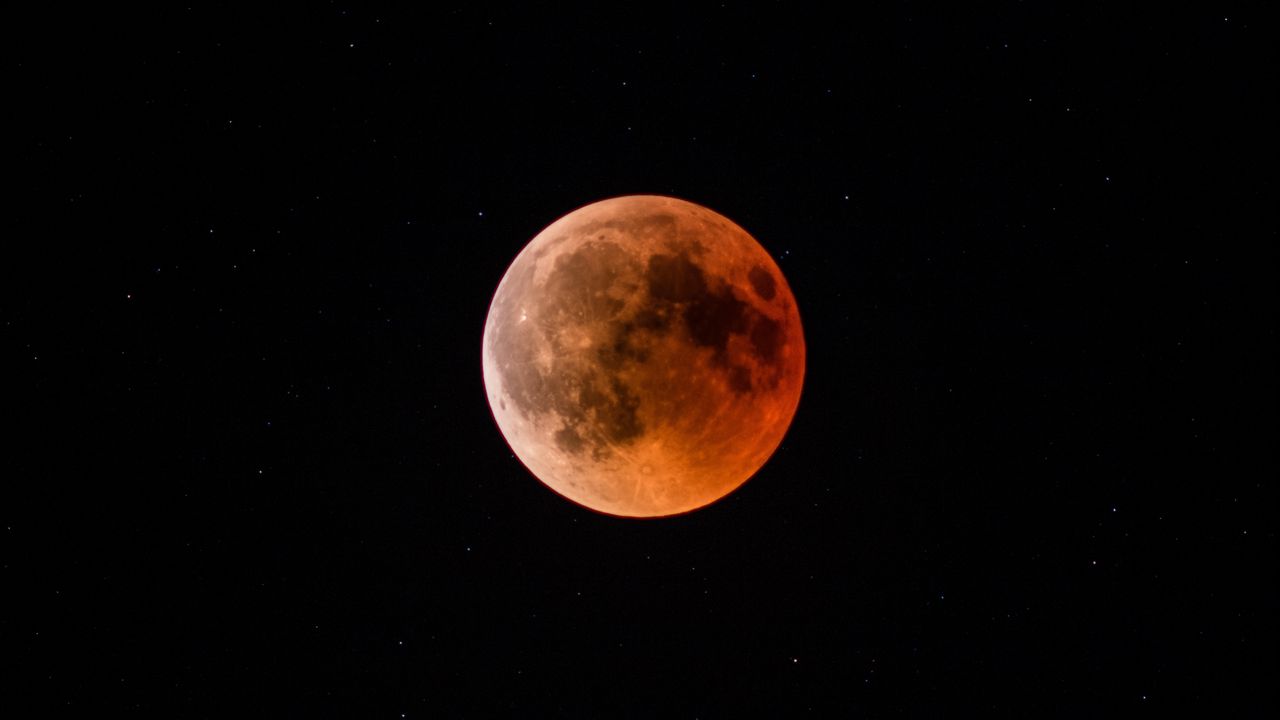 Wallpaper full moon, moon, stars, sky, night