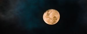 Preview wallpaper full moon, night, moon, dark, clouds