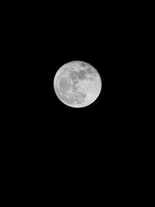 Preview wallpaper full moon, night, sky, darkness, black and white