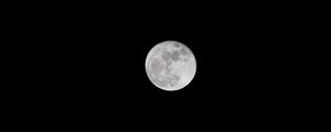 Preview wallpaper full moon, night, sky, darkness, black and white