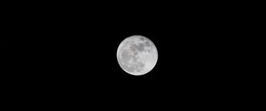 Preview wallpaper full moon, night, sky, darkness, black and white