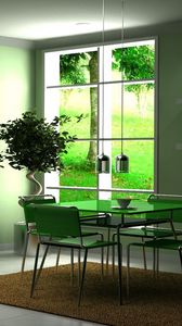 Preview wallpaper furniture, table, interior design, style, green