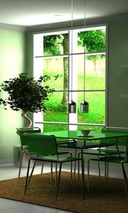 Preview wallpaper furniture, table, interior design, style, green