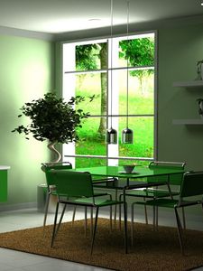 Preview wallpaper furniture, table, interior design, style, green