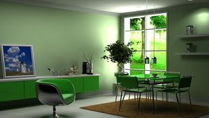 Preview wallpaper furniture, table, interior design, style, green
